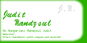 judit mandzsul business card